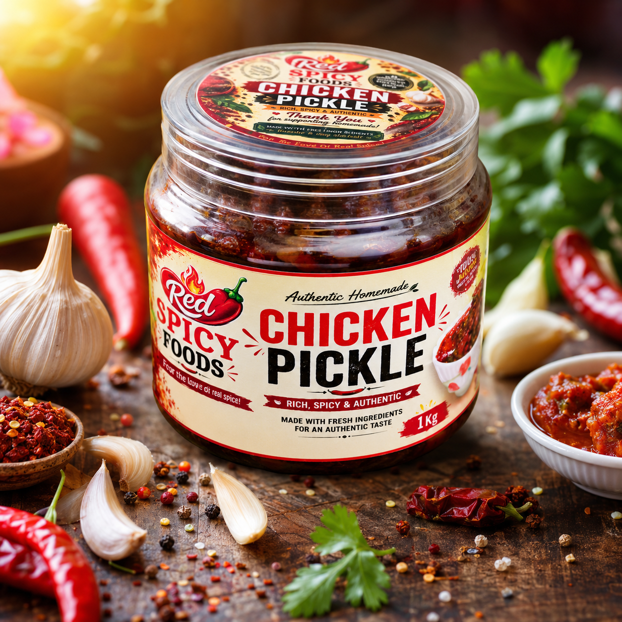 Red Spicy Foods – Authentic Homemade Chicken Pickle